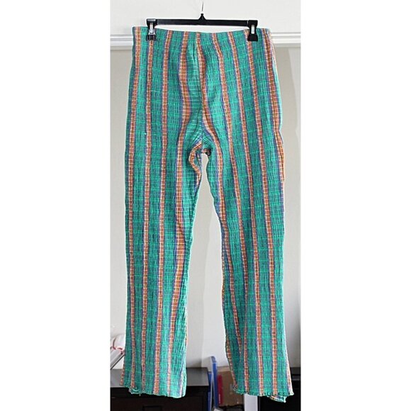 Free People - Fine Line Slim Pants in Green Combo, size Medium - Picture 7 of 9